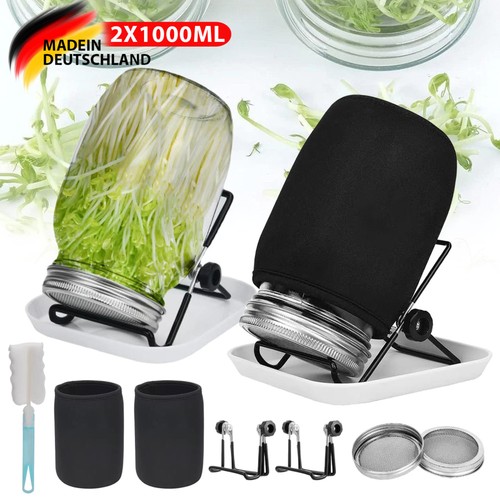 1000ml sprossenglas set - 2×,