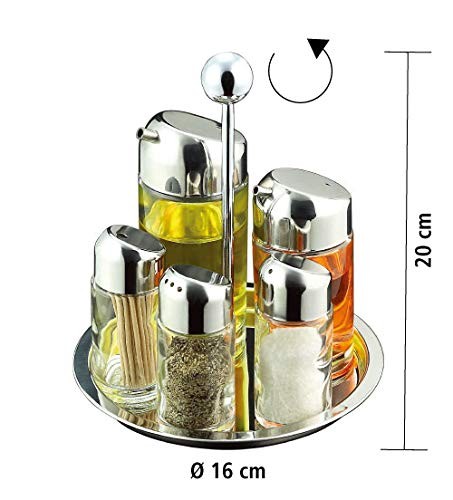 Essig öl set drehbar glas - set,