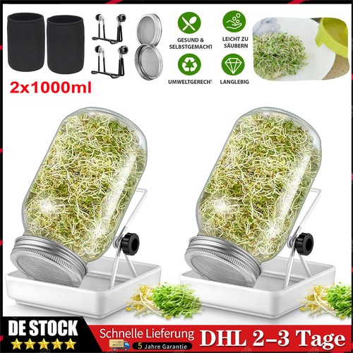1000ml sprossenglas set - sprossenglas,