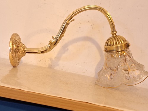 Antike wandlampe mit glas - wandlampe,