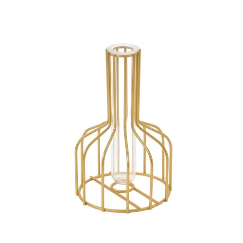 Glasvase mit metallgestell - mit,