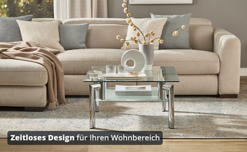 Couchtisch chrom fuß - chrom, 4-fuß