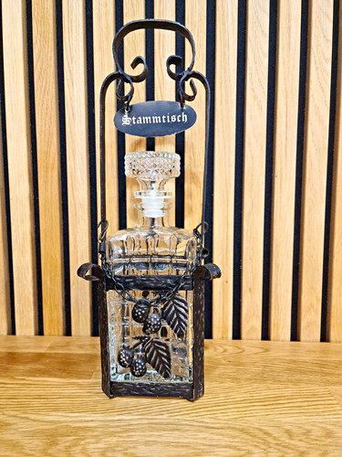 Glas karaffe mit glasstopfen - glas,
